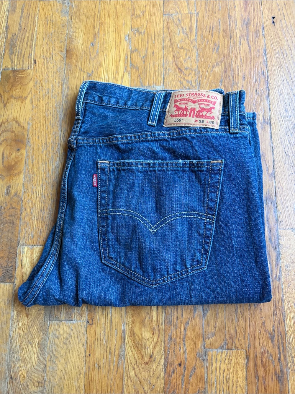 Levi's 559 Men's Dark Blue Denim Relaxed Jeans